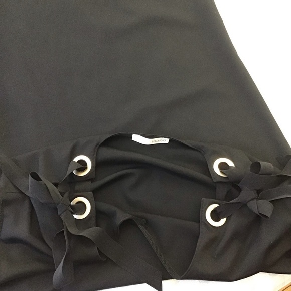Uchuu Montreal Black Ribbon Tunic Oversized Cocktail Little Black Dress Size 1 - Picture 9 of 14